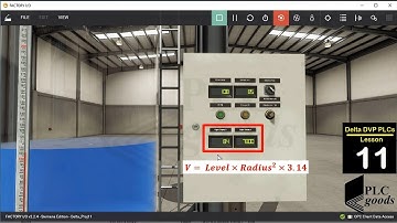 Delta PLC Water Tank Project | Compare & Calc Volume tutorial  | Lesson 11