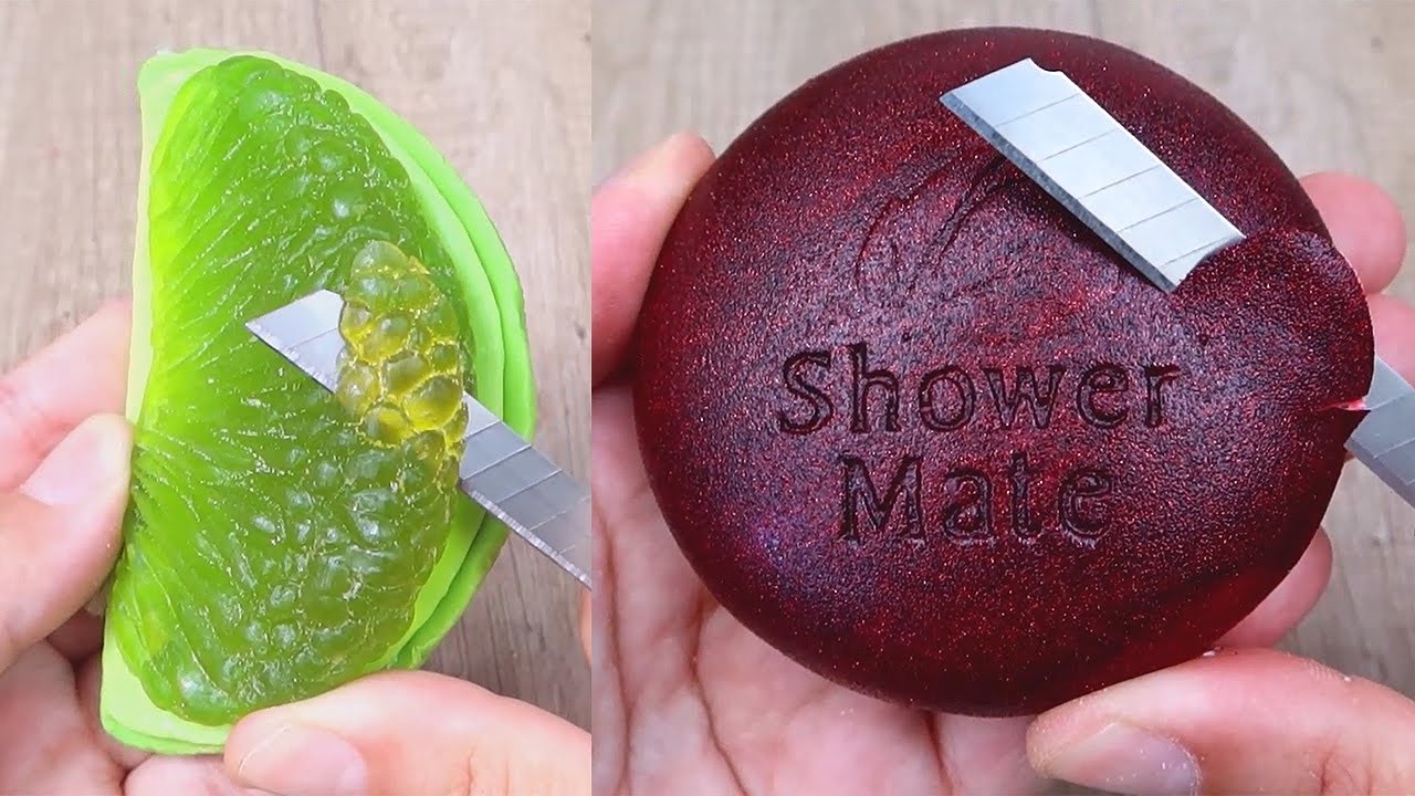 Relaxing Soap Cutting ASMR. Satisfying Soap and lipstick cutting. Corte de jabón - 1136