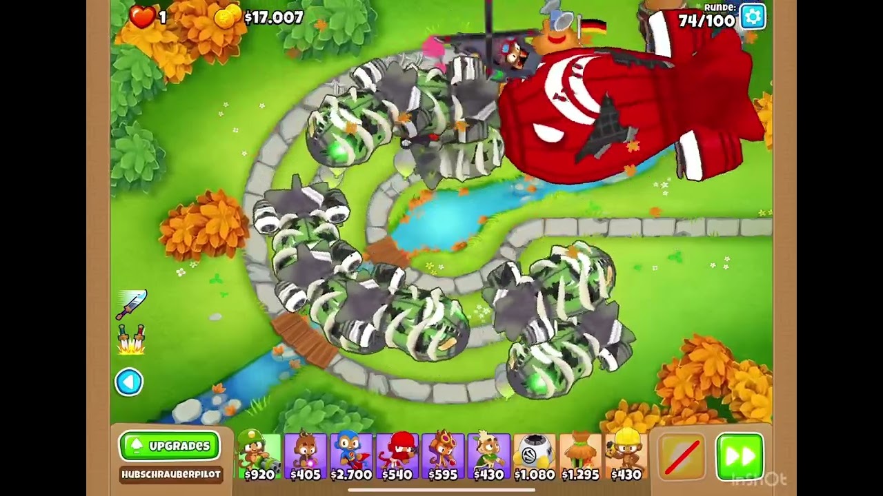 Parkweg auf chimps in BTD6