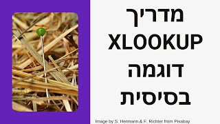 תותח אקסל - מדריך XLOOKUP - דוגמה בסיסית