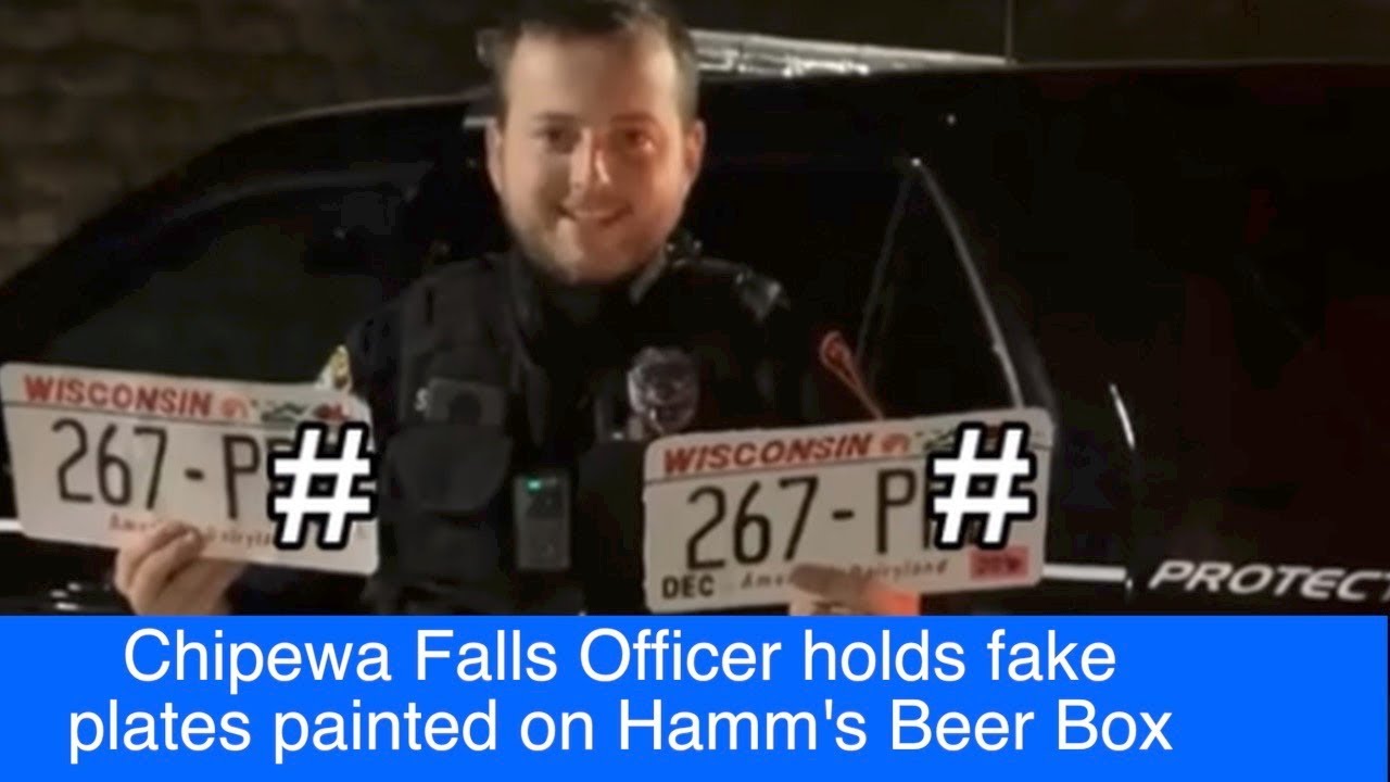 STRANGE CRIME: Fake License Plates Painted On Hamm's Beer Box