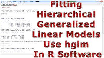 Fitting Hierarchical Generalized Linear Models Use hglm With (In) R Software