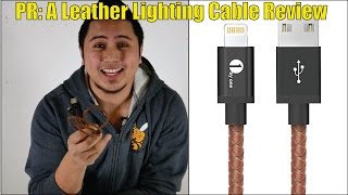 Rhino Rugged Apple MFI Certified Lightning Cable, 6.6′ PR: A Leather Lighting Cable Review