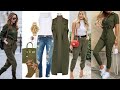 MODA 2022 COMBINACIONES DE OUTFITS CON EL COLOR VERDE OLIVA Y VERDE MILITAR Tendencias 2022 MUJER