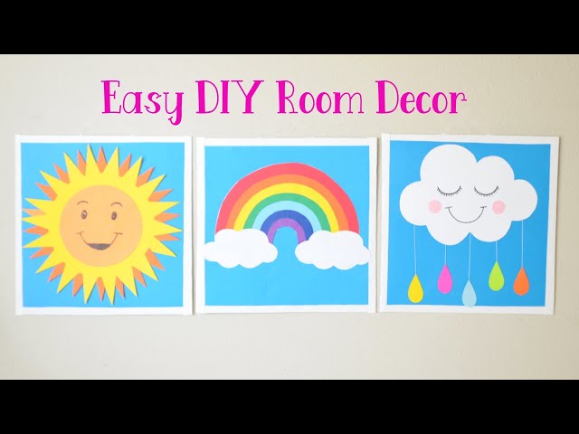 DIY Room Decor Easy Wall Hanging || Wall Decoration Ideas For ...