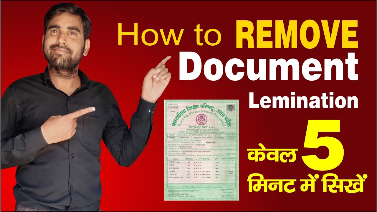 Laminate The Document & Remove Lamination Saini Studio Ashish