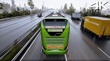 FERNBUS SIMULATOR  Looks GREAT! ULTRA REALISTIC RAIN GAMEPLAY [4K HDR 60 fps]