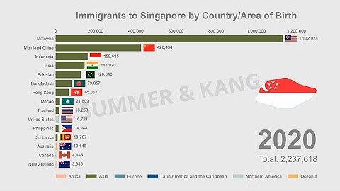 Top 15 Immigrants to Singapore | 1990-2020 | Bar Chart Race | Data Visualisation