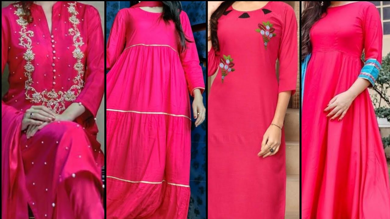 Buy Satrangi Navy Blue Rayon Slub Kurti With Beautiful Pink Resham Work  With Matching Pink Legging (Combo of 2) at Amazon.in