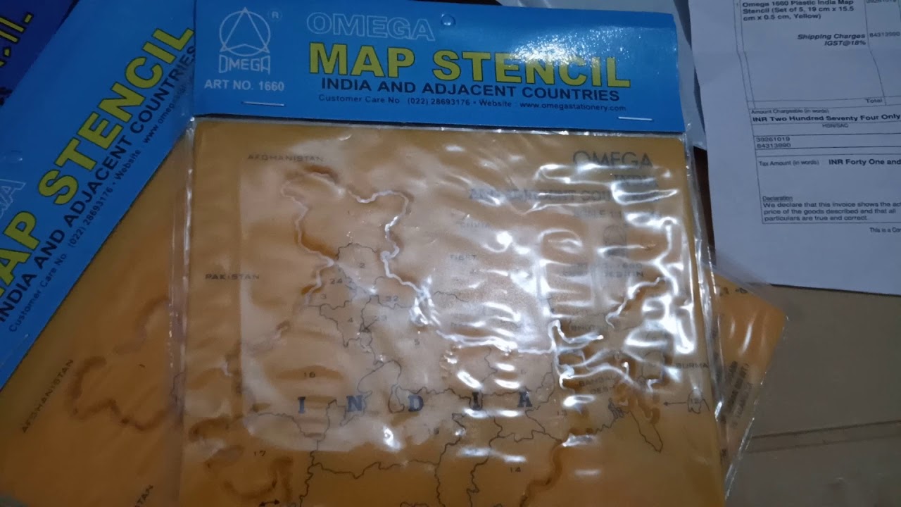 Unboxing of India map stencil online buy at Amazon YouTube