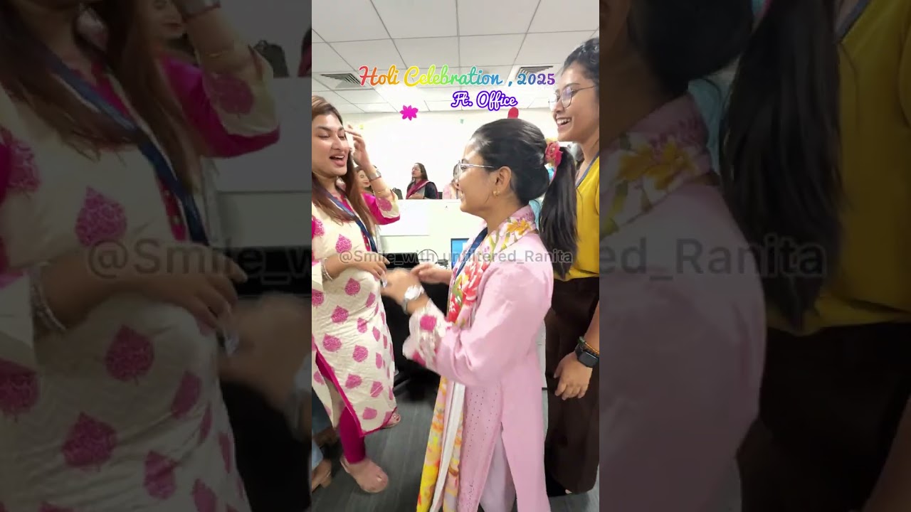 Holi celebration at office😍