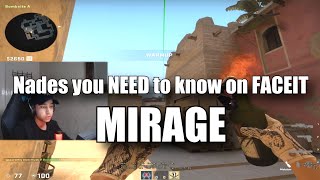 Nades you NEED to know on FACEIT #1 [DE_MIRAGE]