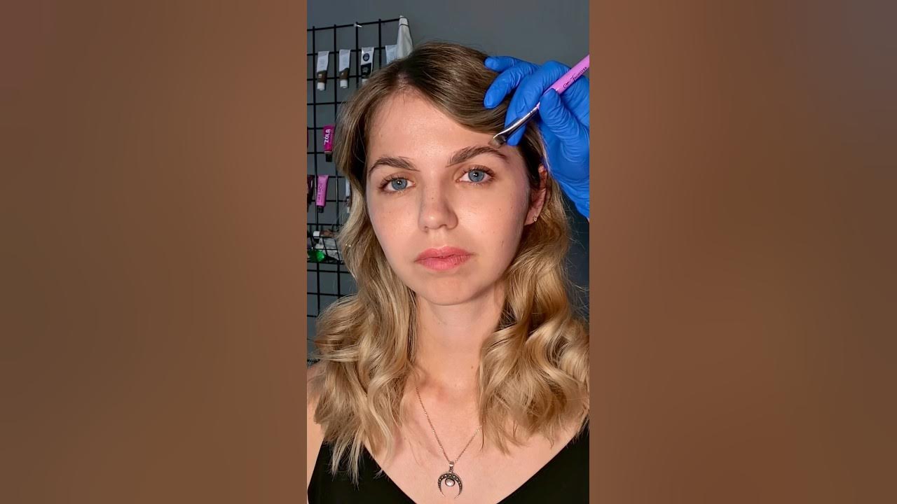 ЭСКИЗ ПО ШАГАМ - ОФОРМЛЕНИЕ БРОВЕЙ - YouTube