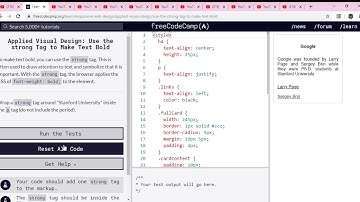 Learn Applied Visual Design  Use the strong Tag to Make Text Bold   freeCodeCamp org   Google Chrome