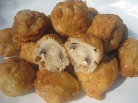 FRIED BEER BATTERED MUSHROOMS - How to make BEER BATTERED MUSHROOMS Recipe