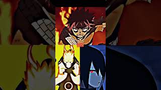 Natsu vs Naruto & Sasuke #natsu #naruto #sasuke #fairytail #anime