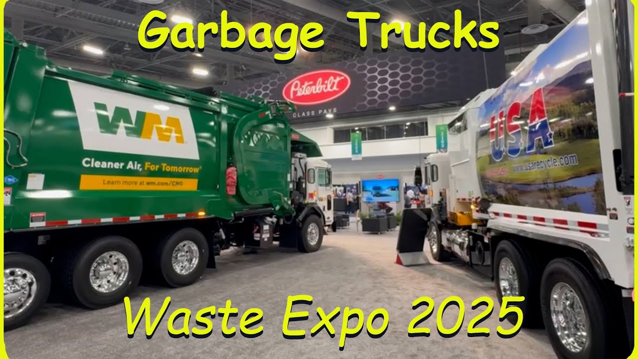 Garbage Trucks And Garbage Bins Of Waste Expo 2025 