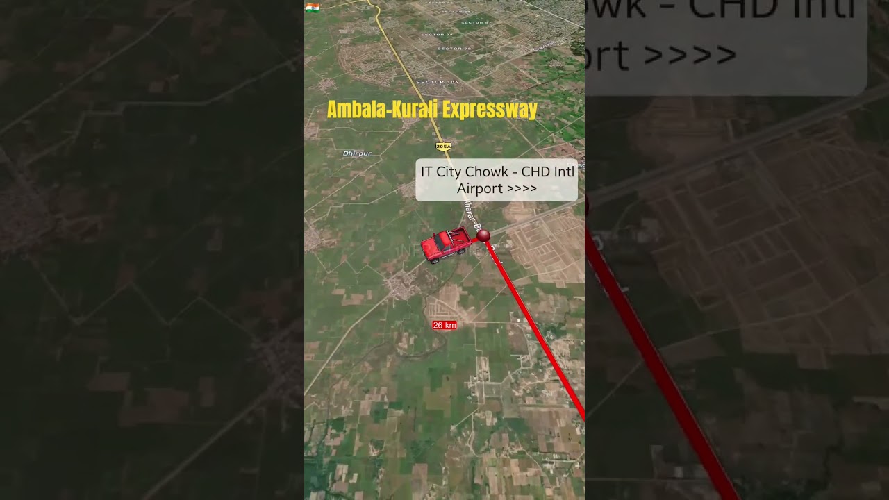 Ambala-Kurali Expressway 6 lane Route // #nhai