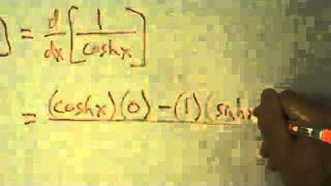 Calculus I - Derivative of Hyperbolic Secant Function sech(x) - Proof