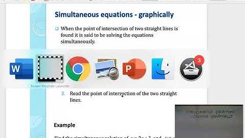Simultaneous Equations- Graphically 5C