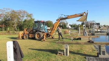 Hauling Floating Docks in Center Moriches, part 1 of 8