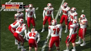 NCAA Football 06 - #5 Wisconsin vs #4 Miami (S19, East Quarter Final)