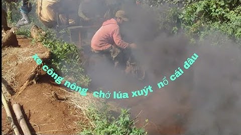 Xe công nồng chở lúa lên dốc  xuyết bị nổ cái đâu