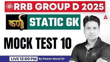 RRB Group D GK GS Classes 2025 | Railway Group D Static GK | GK GS Mock Test | By Pawan Sir