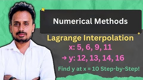 Lagrange Interpolation Method: Lagranges Interpolation Formula (Part 2 of 3)