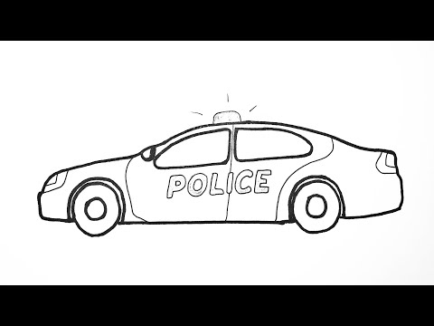 How to Draw Police Car || Polis Araba Çizimi