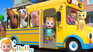 Wheels On The Bus Animals + More Nursery Rhymes & Kids Songs | NuNu Tv