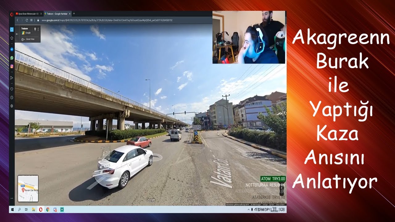 Akagreenn, Burak ile Yaptığı Kaza Anısını Anlatıyor | Maps ile Trabzon'u Gezdiriyor