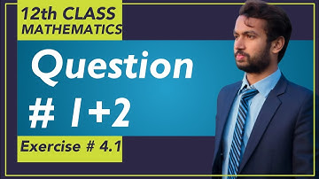 Exercise # 4.1 || Chapter # 4 - Lec# 2 || 2nd Year Mathematics