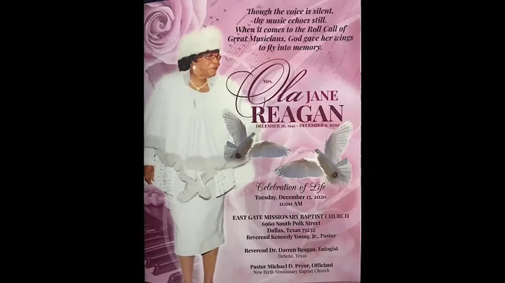 A Journey of Remembrance-Mrs. Ola Jane Reagan
