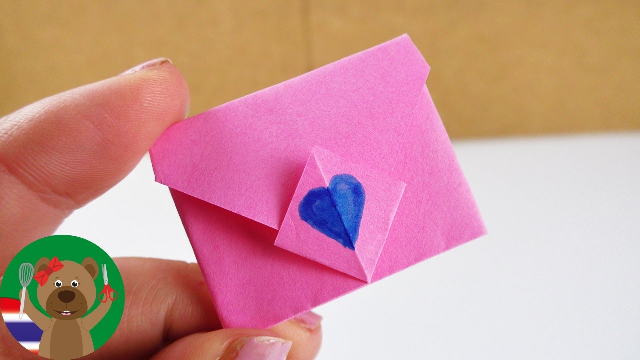 วิธีพับกระดาษซองจดหมายจิ๋ว | ไอเดียออริกามิ | เซอร์ไพร์สวันเกิด