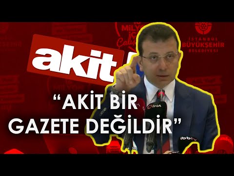 İmamoğlu: "Akit bir gazete değildir"