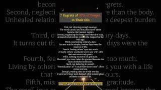 7 Regrets of 97% of People in Their 60s｜Life Lessons｜Healthy Aging｜Relationships