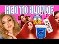 Bleaching My Hair | From Red to Blonde pt. 1