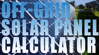 Off-grid solar calculator on an excel spreadheet screenshot 2