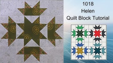 1018 Helen Free Quilt Block Tutorial | Block of the Day 2023 | AccuQuilt | Rotary Cutting