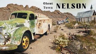 Famous Ghost Town Nelson, NV. : Vintage Cars, Antiques & Movie Props fill this old mining town
