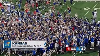 Kansas Fans Storm Field After Beating FCS Team | 2021 College Football