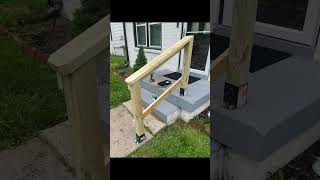 Adding a handrail to a porch #diy #porch #upgrade #tools #structure