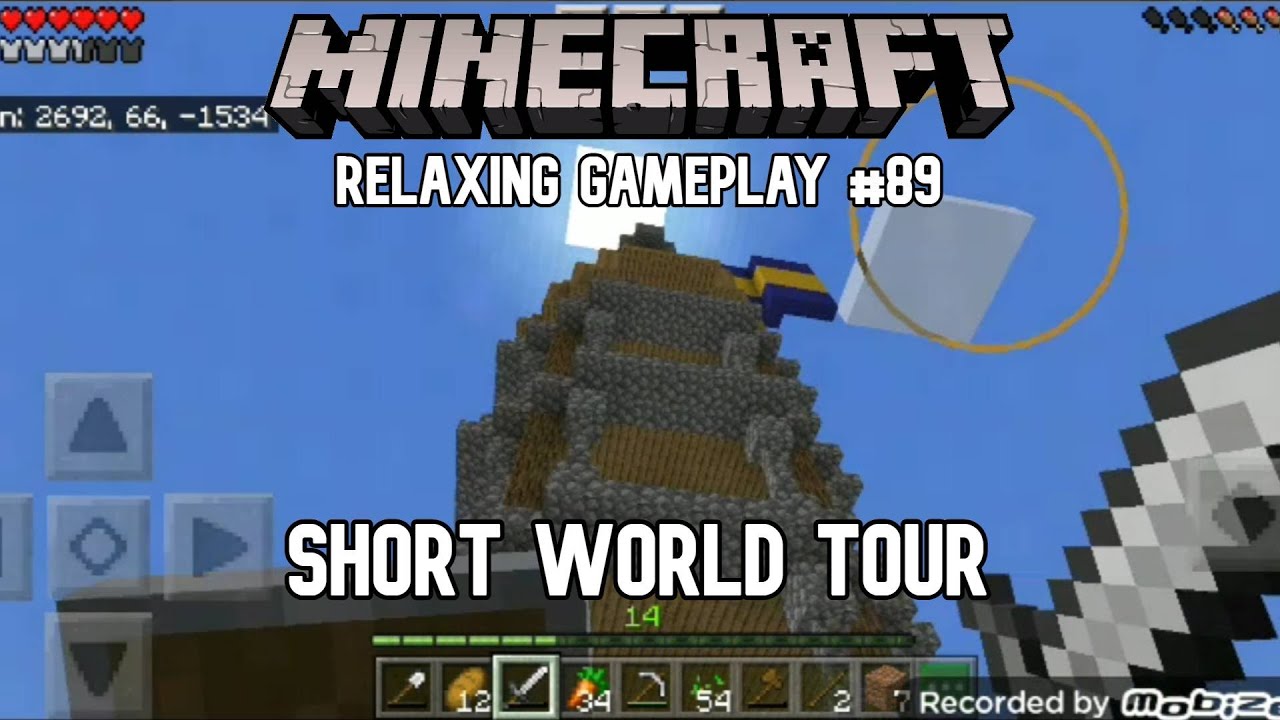 Relaxing Minecraft PE Gameplay #89 - Short World Tour