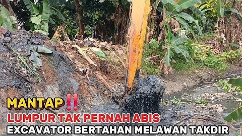 MANTAP‼️LUMPUR TAK PERNAH ABIS EXCAVATOR BERTAHAN MELAWAN TAKDIR KALI KARANG SATRIA SARANG PREDATOR