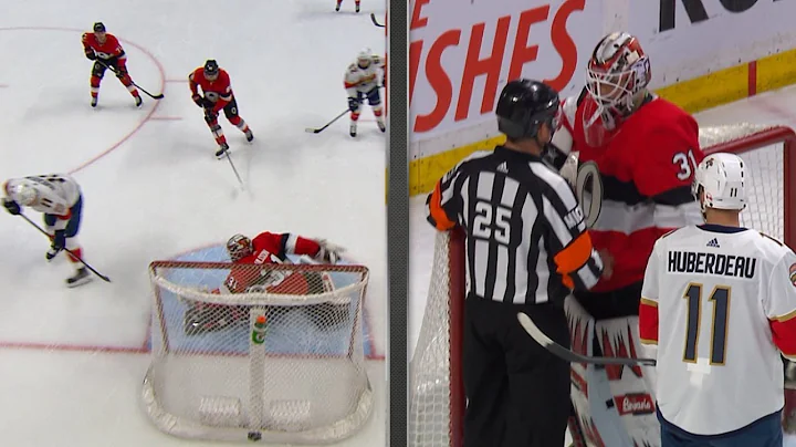 Anders Nilsson makes terrific glove save at the go...