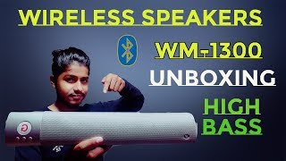 Unboxing Wireless Bluetooth Speaker WM-1300 High Bass