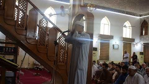 القارئ حسن الزبيدي يرفع الاذان الثاني ليوم الجمعة في جامع طيبة