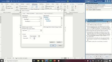 JasperActive Word 2019 Lesson 8: Creating a Table of Contents