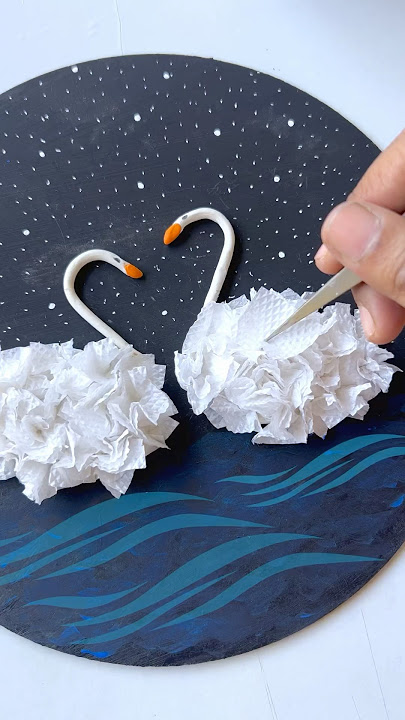 Easy Tissue Paper art😍 #easy #diy #craft #shorts